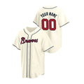 Custom cream baseball jersey #00 | GameDay Jerseys