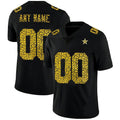 Custom D.Cowboys Jersey Black Limited Fashion Vapor Leopard Print Football Jerseys