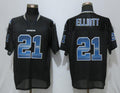 D.Cowboys #21 Ezekiel Elliott Black Strobe Stitched Fashion Jersey American Jerseys