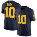 M.Wolverines #10 Devin Bush Jordan Brand Game Jersey Navy Stitched American College Jerseys