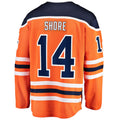 E.Oilers #14 Devin Shore Fanatics Branded Home Breakaway Player Jersey Orange Stitched American Hockey Jerseys