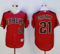 Custom Fan-Made Zack Greinke Brick Arizona Diamondbacks #21 Red Baseball Jersey