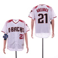 Custom Fan-Made Zack Greinke Arizona Diamondbacks #21 White Baseball Jersey
