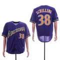 Custom Fan-Made Curt Schilling Arizona Diamondbacks #38 Purple Throwback Baseball Jersey