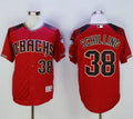 Custom Fan-Made Curt Schilling Brick Arizona Diamondbacks #38 Red Baseball Jersey