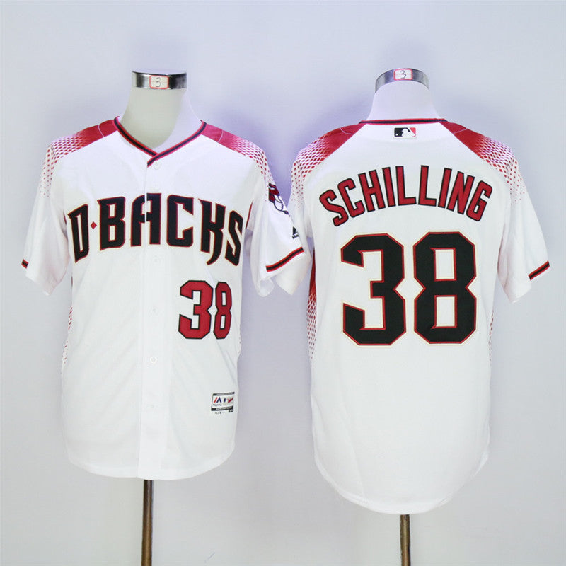 Custom Fan-Made Curt Schilling Arizona Diamondbacks #38 White Baseball Jersey