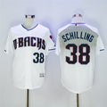 Custom Fan-Made Curt Schilling Teal Arizona Diamondbacks #38 White Baseball Jersey