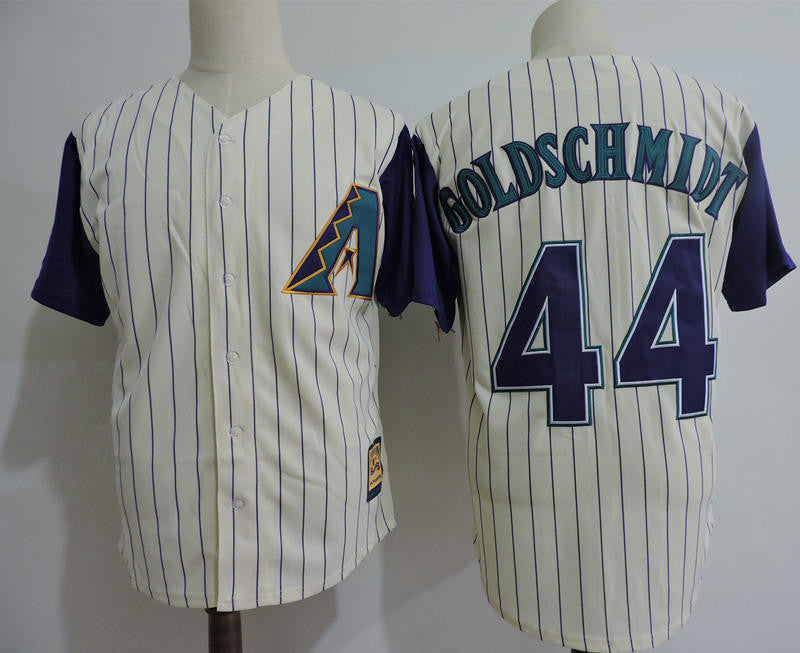Custom Fan-Made Paul Goldschmidt Arizona Diamondbacks #44 Throwback Baseball Jersey