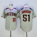Custom Fan-Made Randy Johnson Arizona Diamondbacks #51 Grey Baseball Jersey