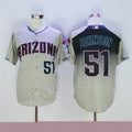 Custom Fan-Made Randy Johnson Teal Arizona Diamondbacks #51 Grey Baseball Jersey