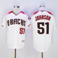 Custom Fan-Made Randy Johnson Arizona Diamondbacks #51 White Baseball Jersey