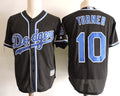 Custom Fan-Made Justin Turner Los Angeles Dodgers #10 Black Baseball Jersey