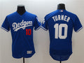 Custom Fan-Made Justin Turner Los Angeles Dodgers #10 Blue Baseball Jersey