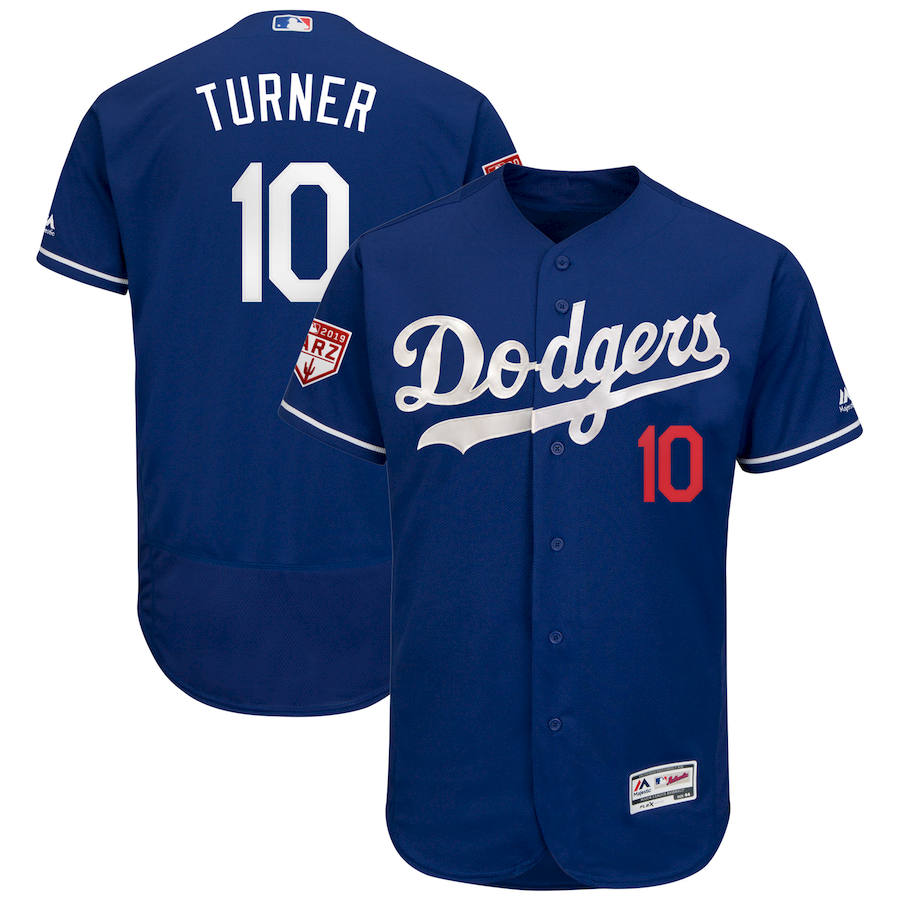 Custom Fan-Made Justin Turner Spring Training Los Angeles Dodgers #10 2019 Baseball Jersey