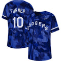 Custom Fan-Made Justin Turner Camo Los Angeles Dodgers #10 Baseball Jersey