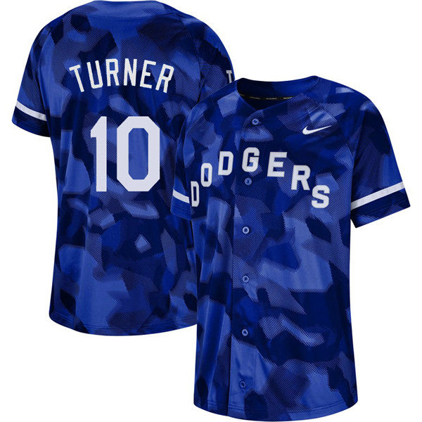 Custom Fan-Made Justin Turner Camo Los Angeles Dodgers #10 Baseball Jersey