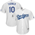 Custom Fan-Made Justin Turner Bound Los Angeles Dodgers #10 White 2017 Baseball Jersey