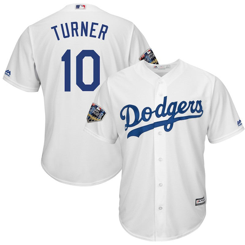 Custom Fan-Made Justin Turner Los Angeles Dodgers #10 White 2018 Baseball Jersey