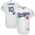 Custom Fan-Made Justin Turner Los Angeles Dodgers #10 White 2018 Baseball Jersey