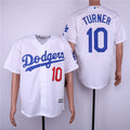 Custom Fan-Made Justin Turner Los Angeles Dodgers #10 White Baseball Jersey