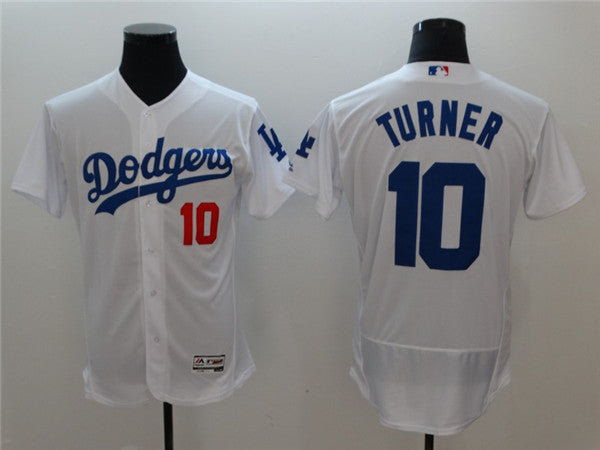 Custom Fan-Made Justin Turner Los Angeles Dodgers #10 White Baseball Jersey