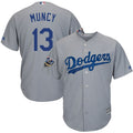 Custom Fan-Made Max Muncy Los Angeles Dodgers #13 Grey 2018 Baseball Jersey