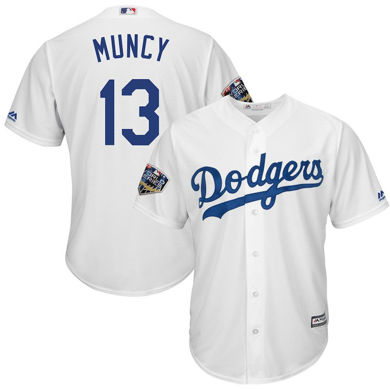 Custom Fan-Made Max Muncy Los Angeles Dodgers #13 White 2018 Baseball Jersey