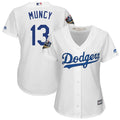 Custom Fan-Made Max Muncy Women Los Angeles Dodgers #13 White 2018 Baseball Jersey