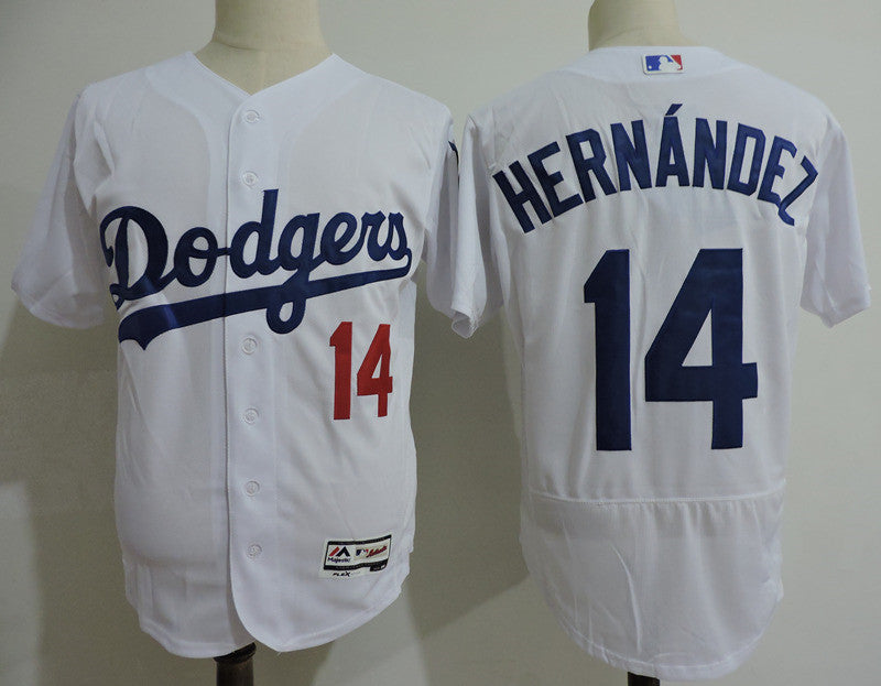Custom Fan-Made Enrique Hernandez Los Angeles Dodgers #14 White Baseball Jersey