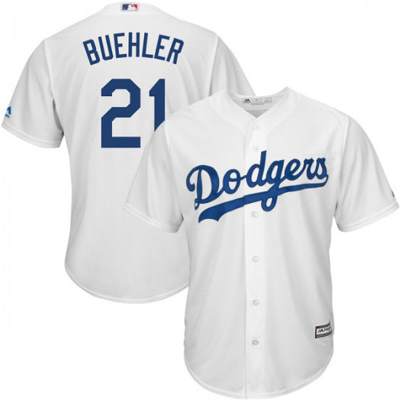 Custom Fan-Made Walker Buehler Los Angeles Dodgers #21 White Baseball Jersey