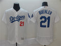 Custom Fan-Made Walker Buehler Los Angeles Dodgers #21 White Baseball Jersey