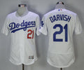 Custom Fan-Made Yu Darvish Los Angeles Dodgers #21 White Baseball Jersey
