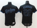 Custom Fan-Made Clayton Kershaw Los Angeles Dodgers #22 Black Baseball Jersey