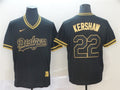 Custom Fan-Made Clayton Kershaw Los Angeles Dodgers #22 Black Baseball Jersey