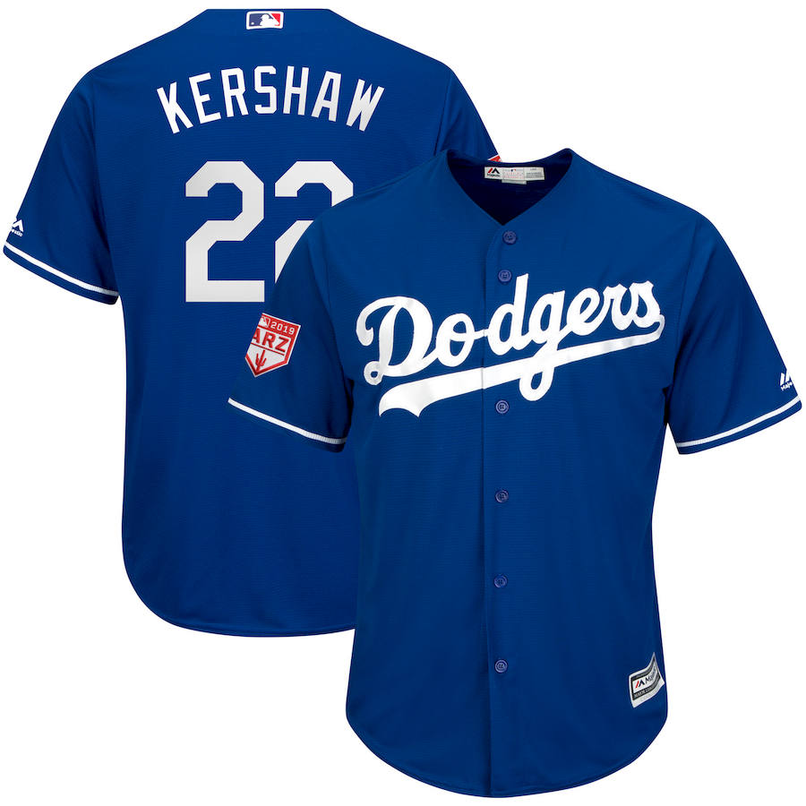 Custom Fan-Made Clayton Kershaw Spring Training Los Angeles Dodgers #22 2019 Baseball Jersey