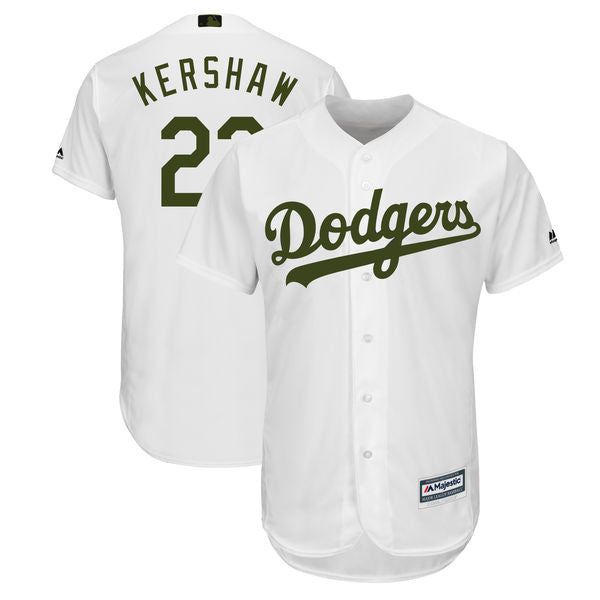 Custom Fan-Made Clayton Kershaw Los Angeles Dodgers #22 White 2018 Baseball Jersey