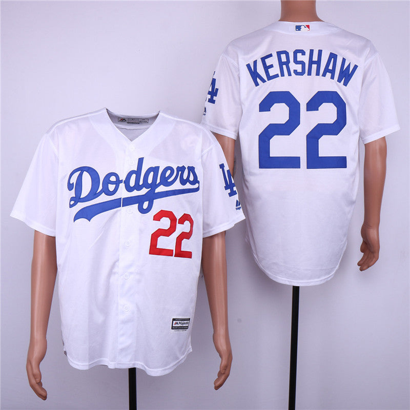 Custom Fan-Made Clayton Kershaw Los Angeles Dodgers #22 White Baseball Jersey