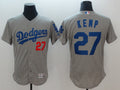 Custom Fan-Made Matt Kemp Los Angeles Dodgers #27 Grey Baseball Jersey