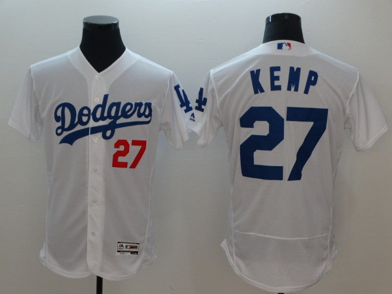 Custom Fan-Made Matt Kemp Los Angeles Dodgers #27 White Baseball Jersey