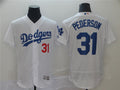 Custom Fan-Made Joc Pederson Los Angeles Dodgers #31 White Baseball Jersey