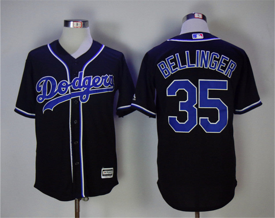 Custom Fan-Made Cody Bellinger Los Angeles Dodgers #35 Black Baseball Jersey