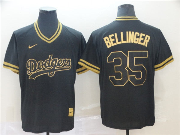 Custom Fan-Made Cody Bellinger Los Angeles Dodgers #35 Black Baseball Jersey