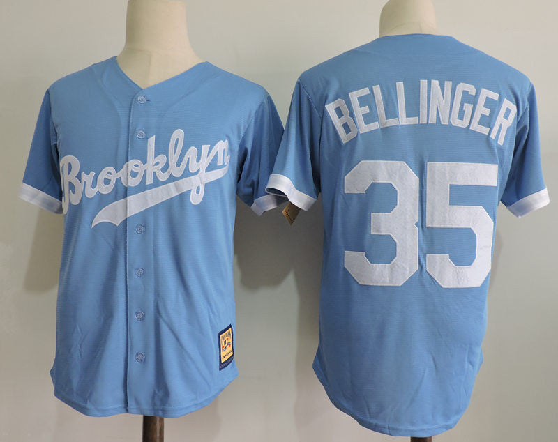 Custom Fan-Made Cody Bellinger Los Angeles Dodgers #35 Blue Throwback Baseball Jersey