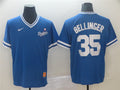 Custom Fan-Made Cody Bellinger Los Angeles Dodgers #35 Blue Throwback Baseball Jersey