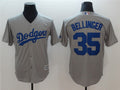 Custom Fan-Made Cody Bellinger Los Angeles Dodgers #35 Grey Baseball Jersey