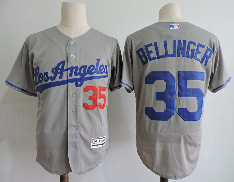 Custom Fan-Made Cody Bellinger Los Angeles Dodgers #35 Grey Baseball Jersey