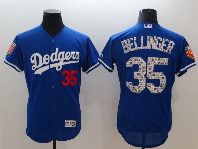 Custom Fan-Made Cody Bellinger Spring Training Los Angeles Dodgers #35 2018 Baseball Jersey