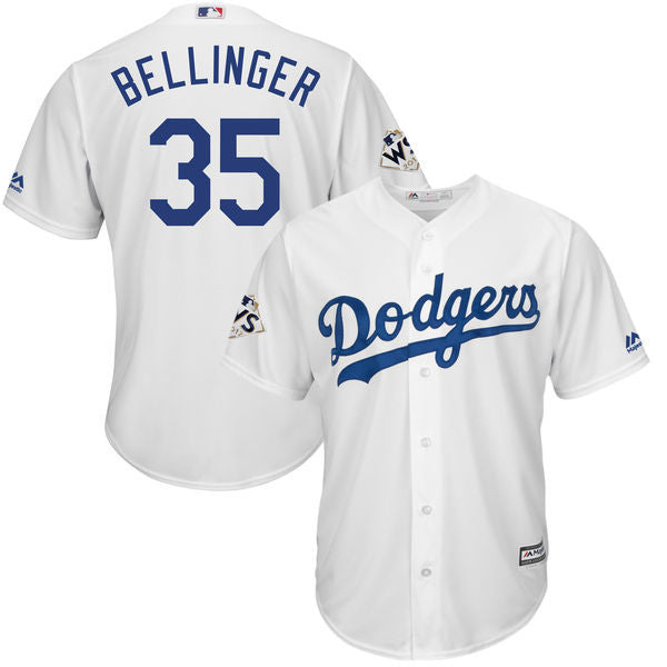 Custom Fan-Made Cody Bellinger Bound Los Angeles Dodgers #35 White 2017 Baseball Jersey