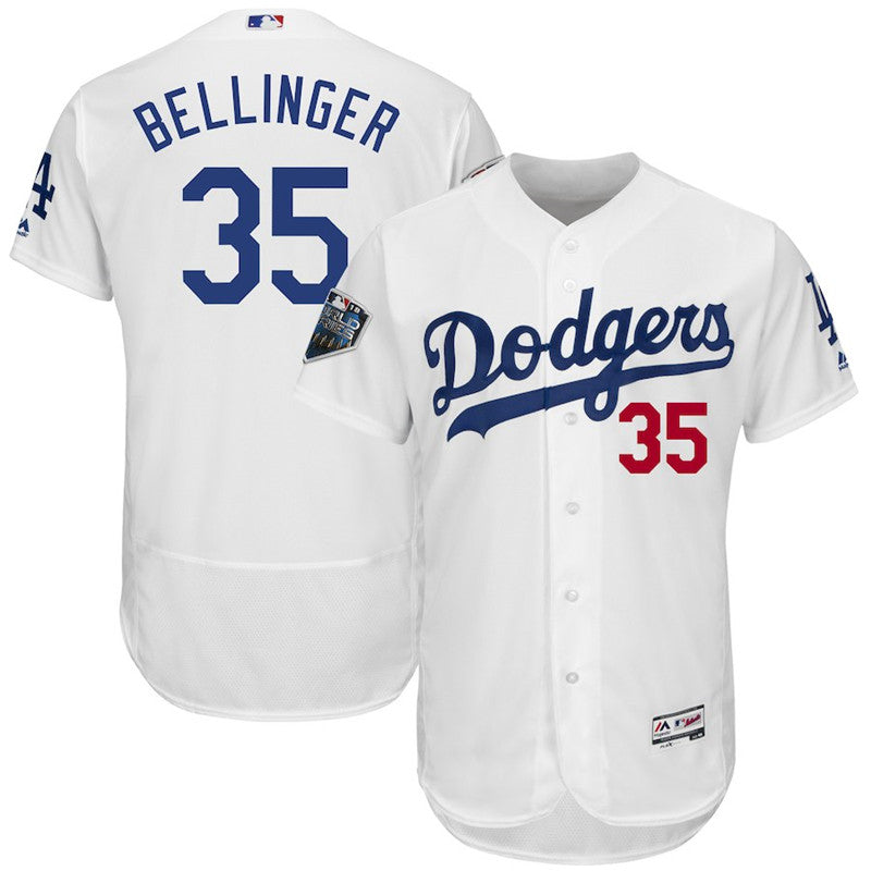 Custom Fan-Made Cody Bellinger Los Angeles Dodgers #35 White 2018 Baseball Jersey