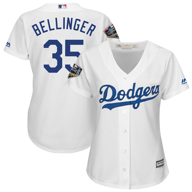 Custom Fan-Made Cody Bellinger Women Los Angeles Dodgers #35 White 2018 Baseball Jersey